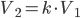 V_2 = k\cdot V_1